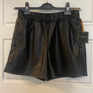 Christian Siriano Faux Leather Shorts Size S, NWT